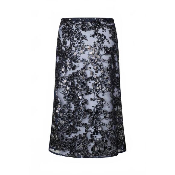 NEW BAUM UND PFERDGARTEN shania midi skirt in dark indigo blue - Picture 3 of 3